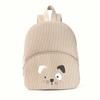 New Corduroy Polyester Bear Shoulders Bag Beige Black Large Capacity Versatile Backpack Washable School Bag Men Women