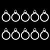 10 Pcs Window Treatment Clip Rings Shower Curtain Drapery Rings Curtain Hooks with Eyelets for Curtains and Rods