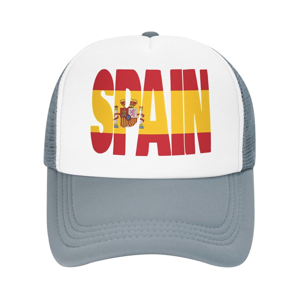 Summer Mesh Sun Hats The coat of arms of Spain Summer Baseball Cap Fashion Trucker Hat UnisexTeens Design Snapback Cap