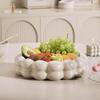 Creamy Dried Fruit Dessert Tray Storage Box with Lid Candy Tray European Fruit Tray Light Luxury High-end Sense