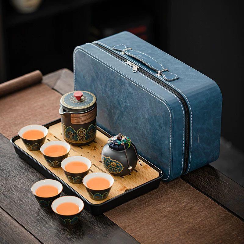 Portable Ceramic Travel Tea Set