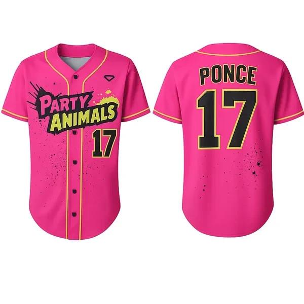#17 ponce Party Animals BASEBALL SHIRT All sizes S to 6XL US1362 Unisex T-Shirt M