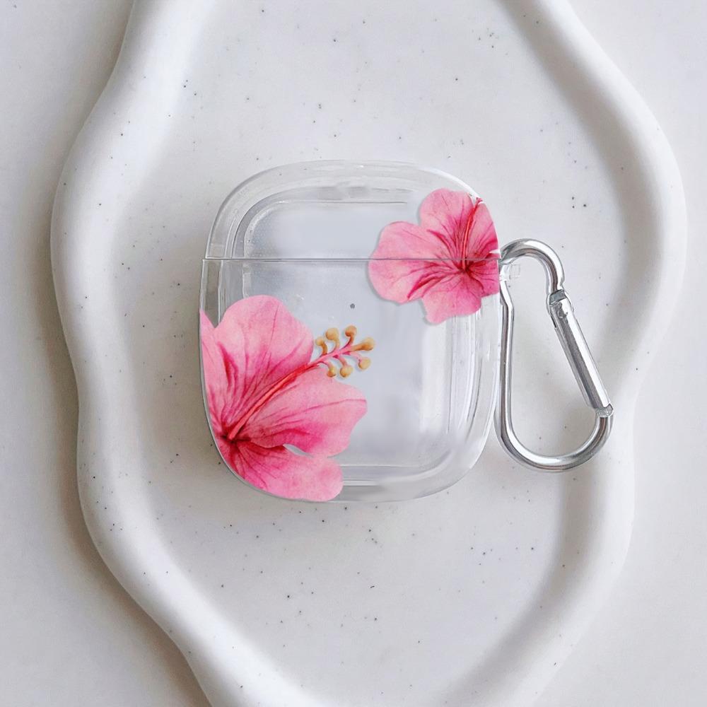Transparent flower pattern headphone cover for AirPods Pro2/Pro3/Pro anti drop headphone cover for AirPods4/3/1/2shock-absorbing
