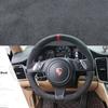 High-quality Non-slip Suede Hand-Stitched Car Steering Wheel Cover For Porsche Cayenne Panamera 2010 2011 2012