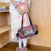 Japanese Kawaii Heart Plaid Ita Bag - Women's Transparent Crossbody with Pin Board