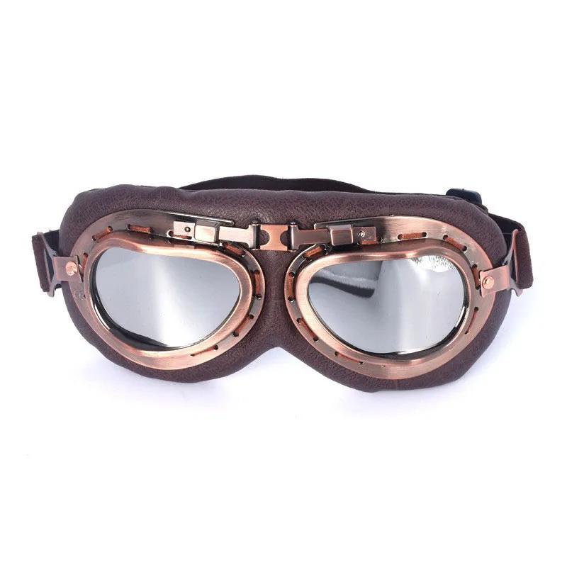 Per Harley Pilota Steampunk ATV Moto Casco Rame Occhiali Moto Retrò Vintage Moto Occhiali Classici