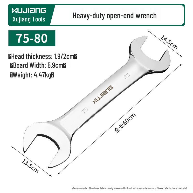 High Hardness Metric Mirror Finish Multi-Size Double-Ended Open-End Wrench