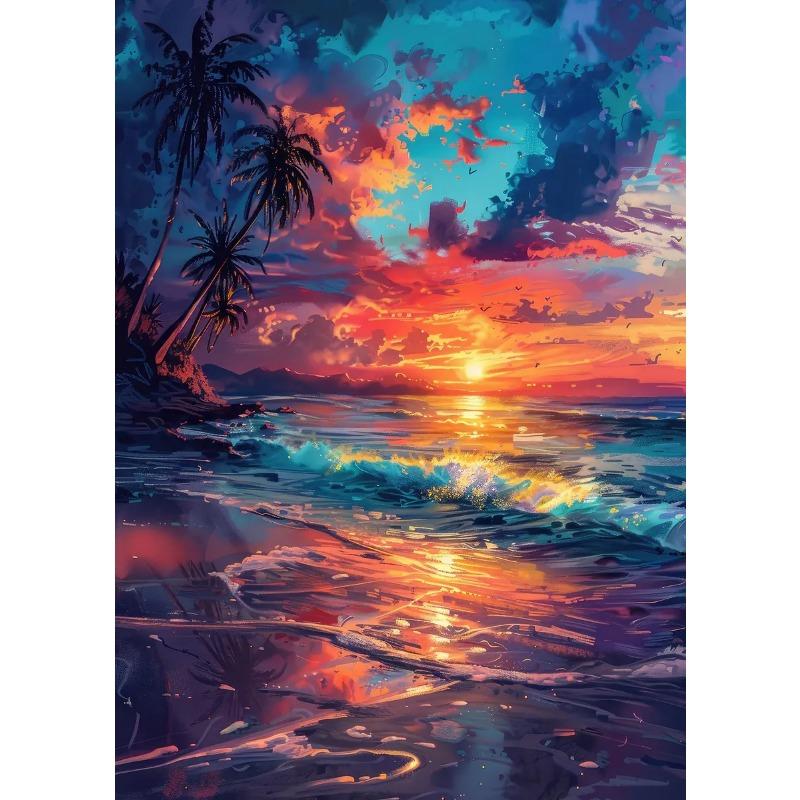 

Современные Красивые Побережье Природные Туристические Пейзажи Художественные Постеры Печать на Холсте Настенные Картины Гостиная Спальня Домашнее Украшение 21cm×30cm NoFrame