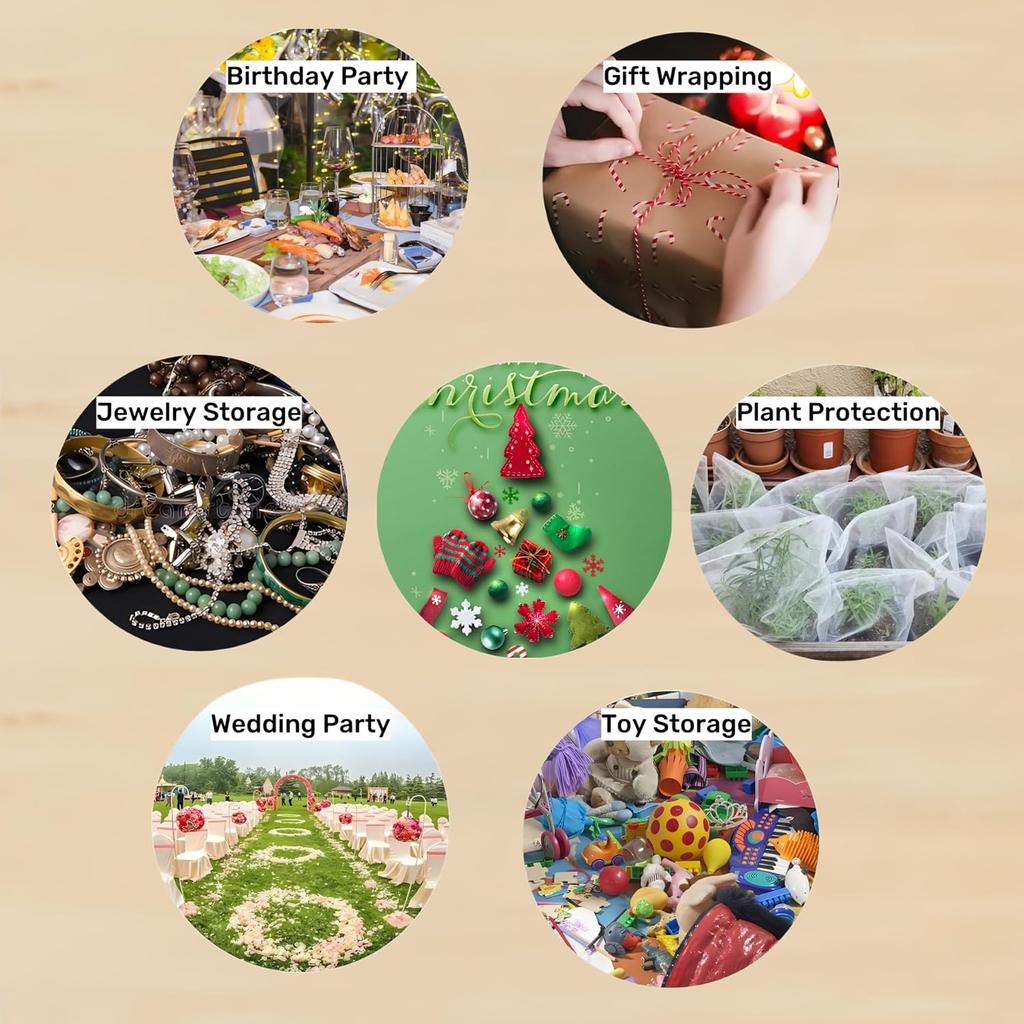 QIANHAILIZZ 100 Pack 7 x 9 Inch Drawstring Flower Heart Bags Organza Jewelry Gift Pouch Candy Pouch Drawstring Wedding Favor Bags (gold heart)