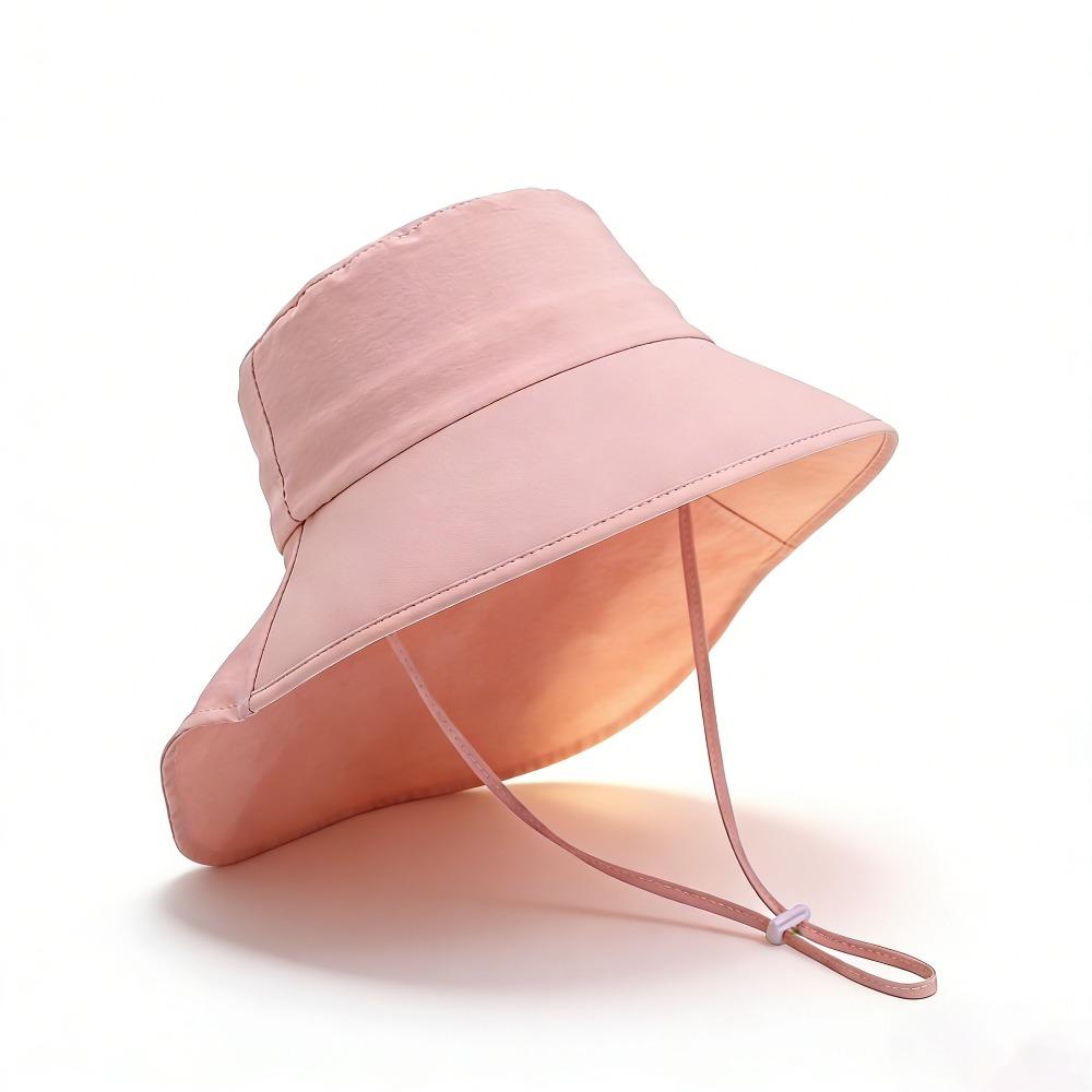 

Breathable Children s Sun Hat UV Protection Neck Scarf Sun Cap 3-8 Years Old Unisex розовый