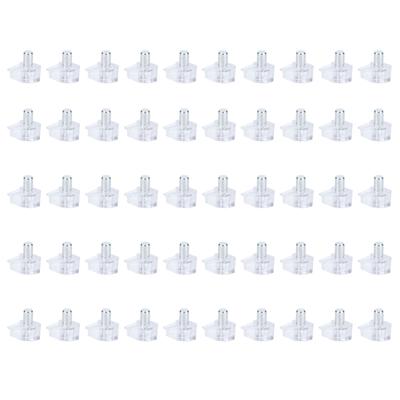 50 Pezzi Supporti Trasparenti per Ripiani Pioli Supporto Ripiano Spilli Staffa Clip per Armadio Supporto Ferramenta per Mobili
