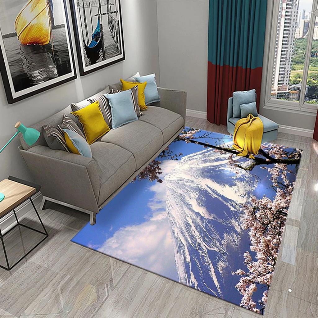 Japan Mount Fuji Carpet for Kitchen Living Room Bathroom Bedroom  Doormat Entrance Non-slip Mat Rug Corridor Home Decor Carpet