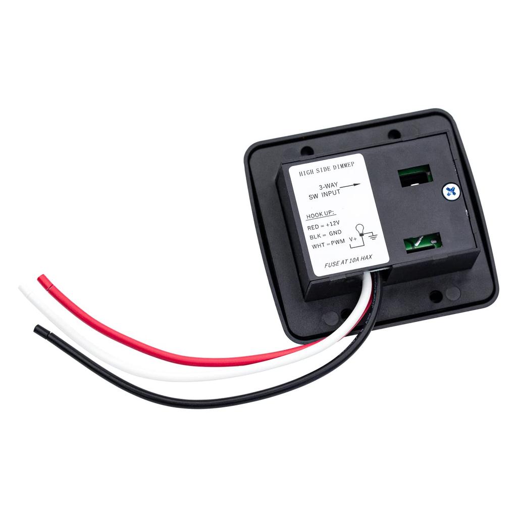RV 12V DC Toggle Switch With High Side Dimmer Control For LED, Halogen, Incandescent - RV, Auto, Truck, Marine, And Strip Lighting