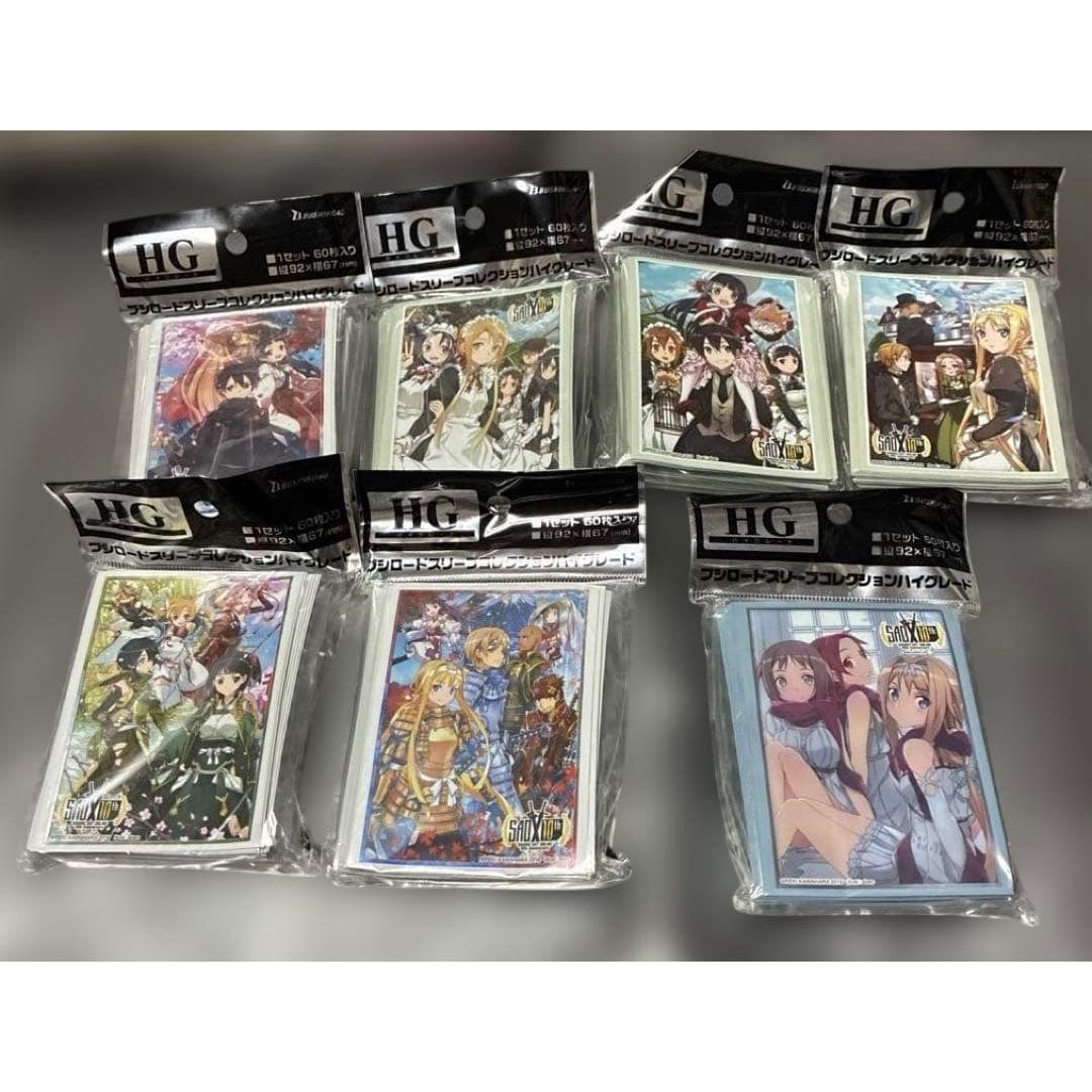 Used SAO 10th Anniversary HG Trading Card Sleeve 7 Type Set