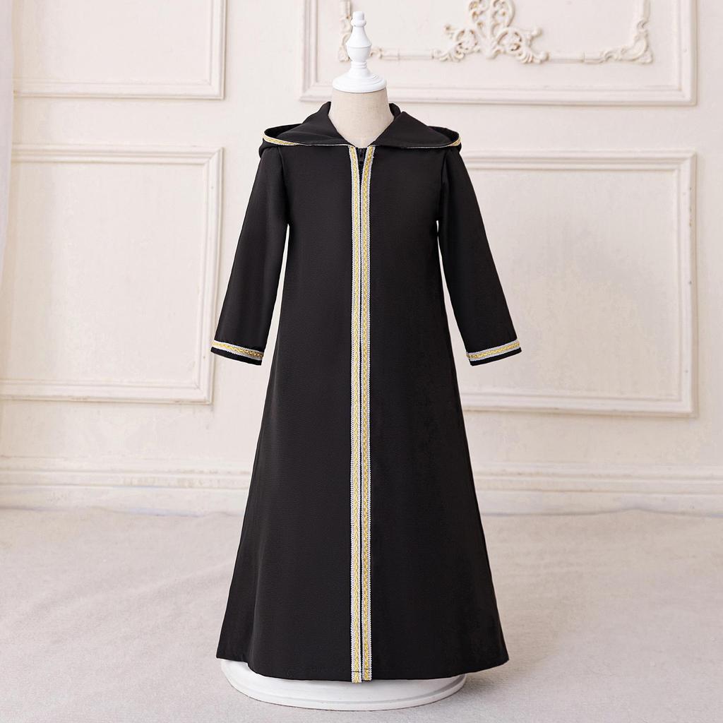 Middle East Cross-Border Pleated Evening Dress for Little Girls - Hot Stamped Princess Party Robe