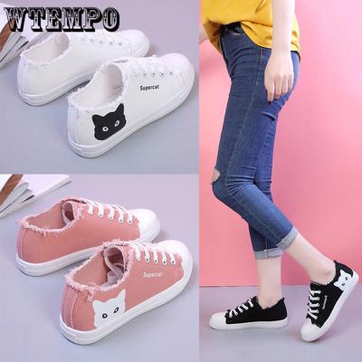 Summer Student Lazy Shoes Flat Bottom Shoes Casual Canvas Shoes Small White Shoes