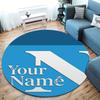SSC Napoli Custom Name Round Area Rug,Carpet Rug for Living Room Bedroom Sofa Playroom Decor,Non-slip Floor Mat
