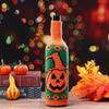 Exquisite Knitted Halloween Wine Bottle Cover Reusable Elastic Wine Bottle Sleeve Pumpkin Champagne Bottle Bag Table Decor