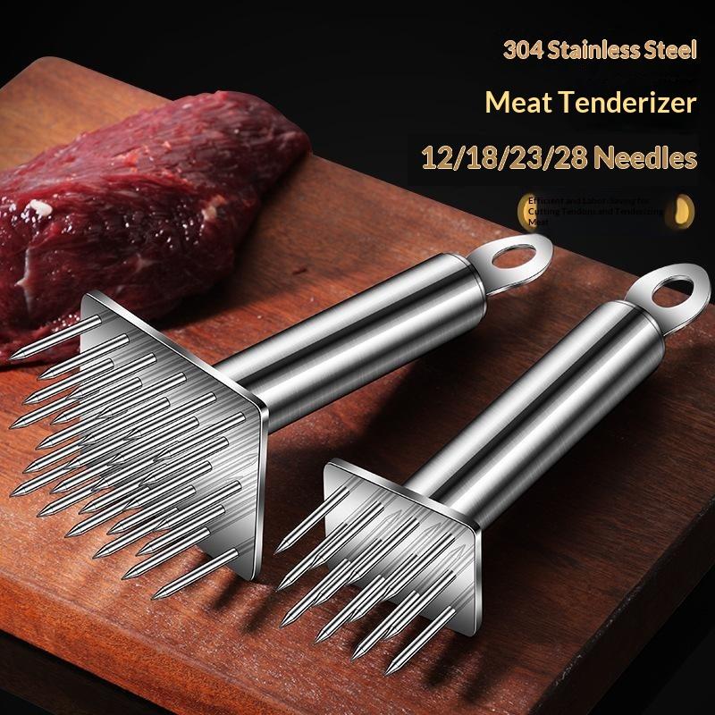 Adoucisseur de viande en acier inoxydable 304 Ultra Aiguisé 12/18/23/28 Aiguilles Maillet de Cuisine Outil Professionnel