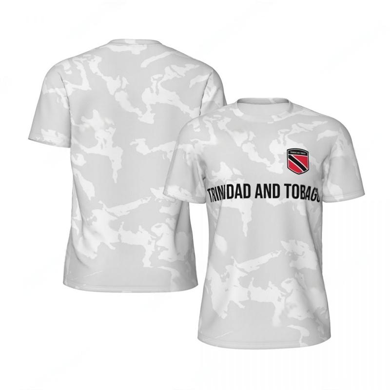 Trinidad And Tobago Flag Graphic Football T Shirts For Men Fashion National Emblem 3D Printed Sports T-shirts Casual Loose Tees