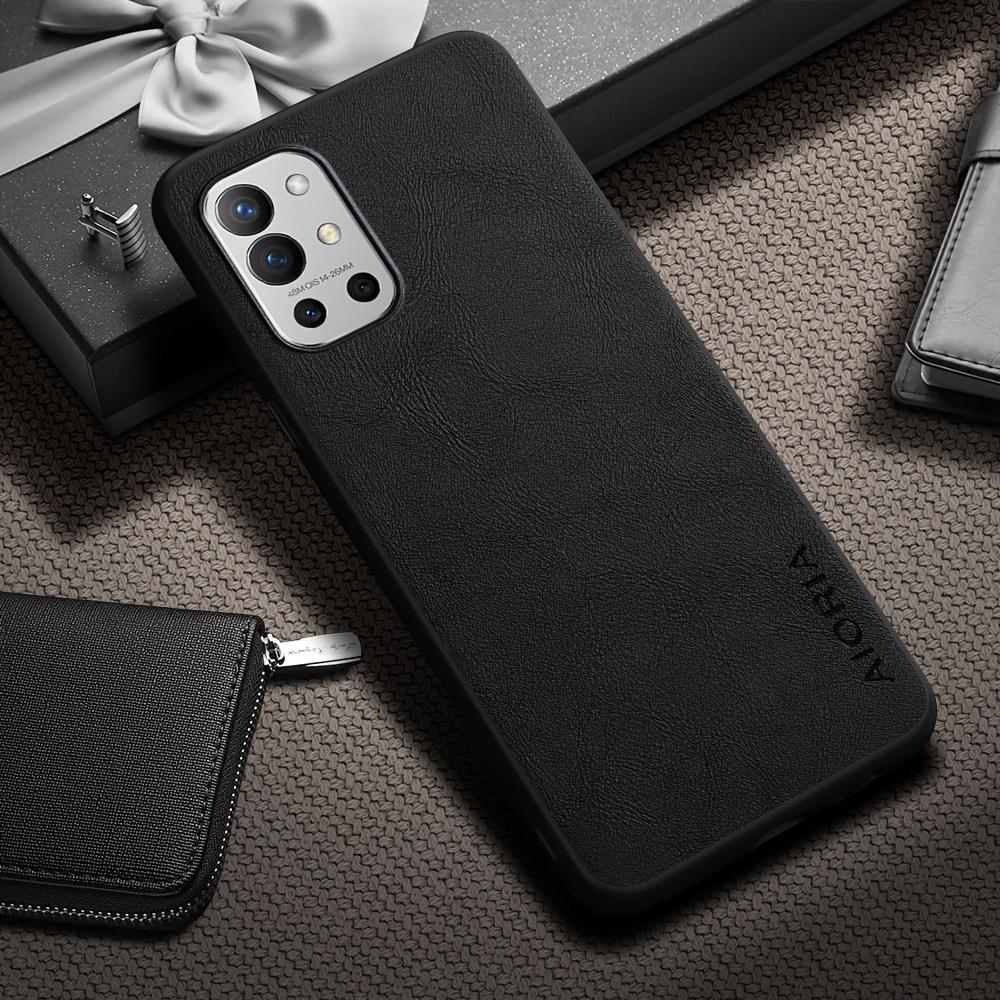 Phone Case - Luxury Retro Faux Leather Phone Case for Oneplus 9 8 7 6 Pro 9R 9RT 9 US 6T 8T 7T Pro Matte Soft Bumper Hard Back Cover Fashion Case