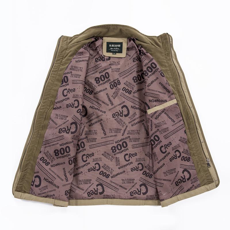 Plus Size Men's Mid-Length Spring/Autumn Windbreaker - Casual Middle-Aged Jacket