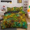 Psychedelic Boho Luxury Bedding Set 2/3PCS with Pillowcase King Mandala Duvet Cover Queen Comforter Cover Polyester Quilt Cover