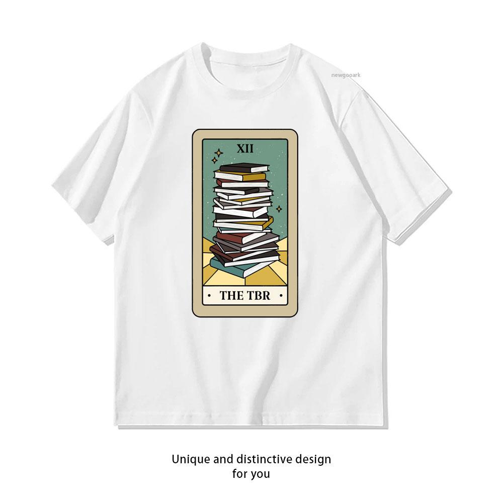 

Bookish Tarot The TBR TShirt Women Unisex Casual Cotton Graphic T Shirts Classic Oneck Shirt Unisex Adult Shortsleev Camisetas S