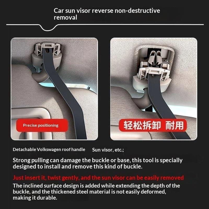 Car Sun Visor Assist Handle Removal Tool Set Scratch-Resistant Pry Disassembly Kit for DIY Auto Interior Repair Jobs