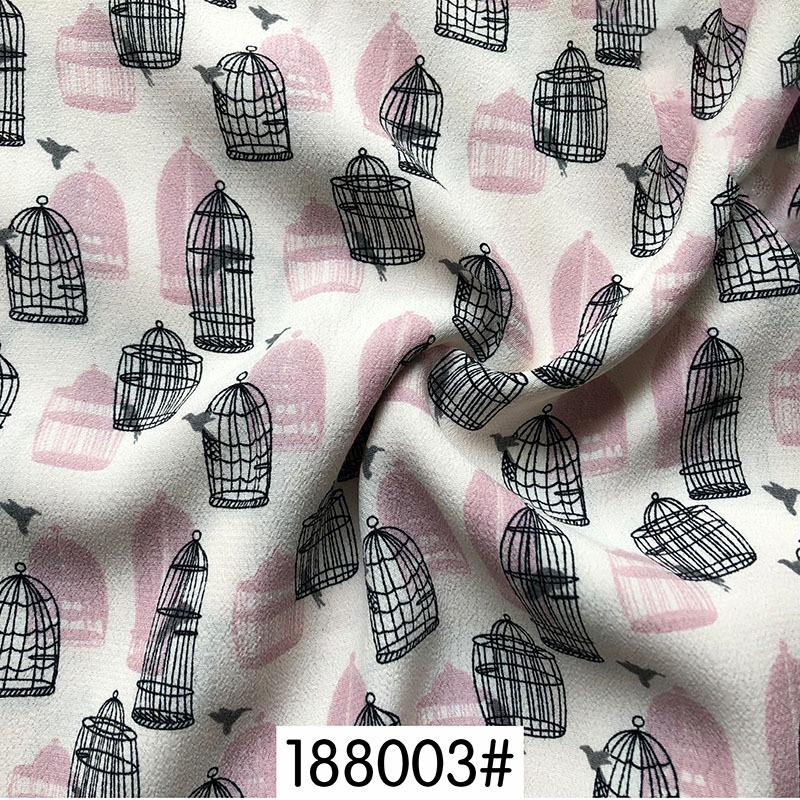 1 meter X 1.45 meter Cartoon print Fabric Viscose Yoryo Crinkled Rayon Dress Shirt Material RetroColorful dots Plain print