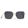 Glasses 9333 Large Frame Metal Square Sunglasses Men'S Rhombus Feet Versatile Sunglasses Women