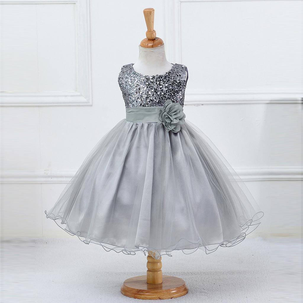 Floral  Princess Bridesmaid Pageant Gown Birthday Party Wedding Dress