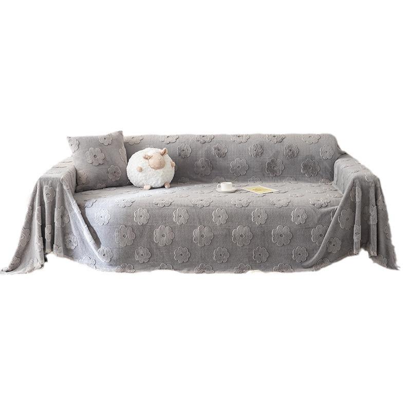 Anti-Scratching Sofa Cover Towel Cover All-Inclusive Universal Non-Slip Mat Cover Cloth Winter Plush Sofa Cover