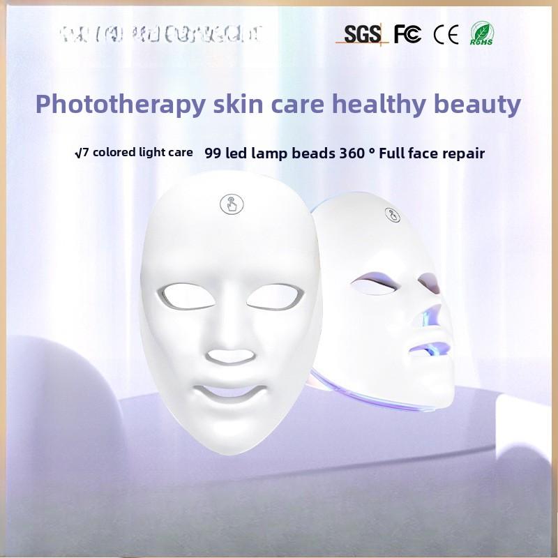 Wysokiej jakości Duży Rząd Świateł, Kolorowa Elektryczna Maska Kosmetyczna LED, Instrument do Fotonowego Odmładzania Skóry, Domowy Spektrometr do Twarzy