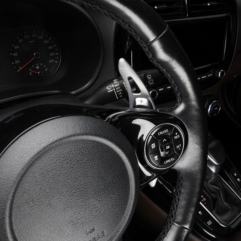 For KIA Soul   Accessories 2pcs Aluminum Steering Wheel Shift Paddle Wheel Shifter Extension Auto Accessories LHD/RHD