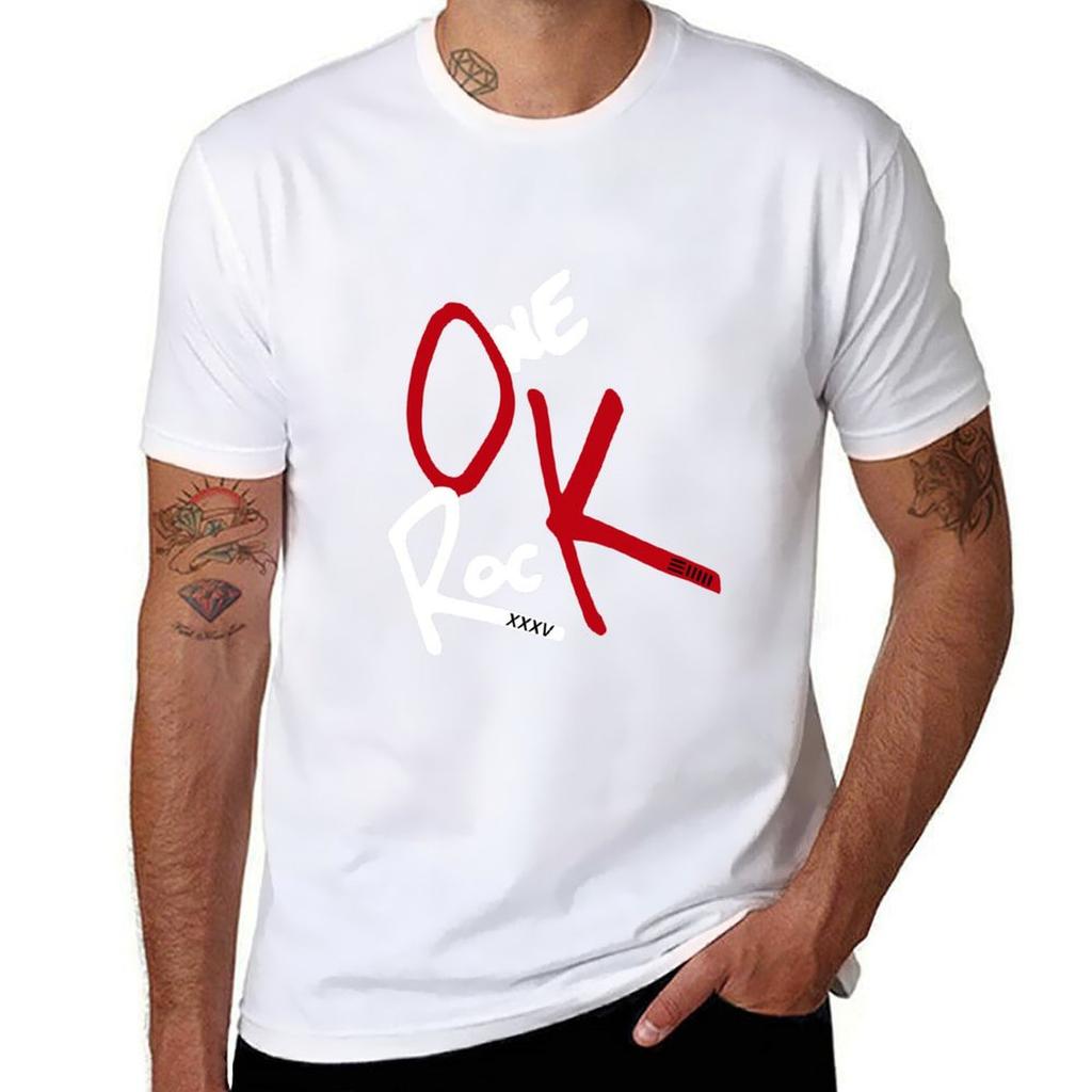 One OK Rock 35xxxv White TShirt Plus Size Workout Short Sleeve Top