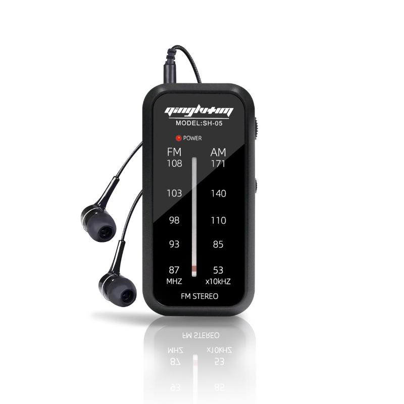 1Pcs Portable Music Playe Aaa Batteries With Headphones Pocket Radio Mini Walkman Am Fm Radio Hand Stereo Portable Radios