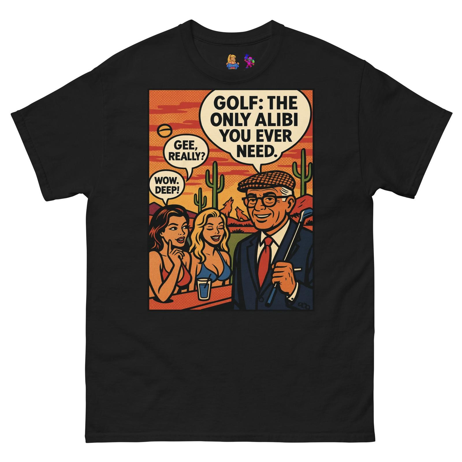 Par-Fect Alibi Pop Art Funny Golf Humor Arizona Cocktail T Shirt Mens Womens Tees Top S