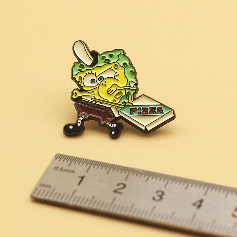 SpongeBob Cartoon Brooch: Cute & Creative Metal Pin - Fashionable Badge