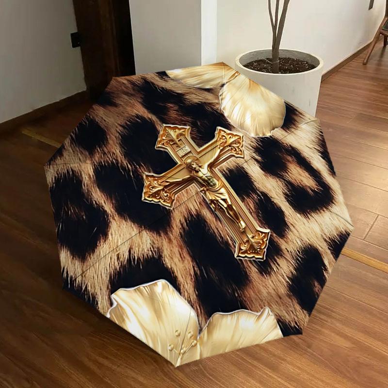 

1pc Faithful Automatic Folding Umbrella - Portable Collapsible Design, 8-Rib Iron Frame, Casual Outdoor Accessory yy251215237