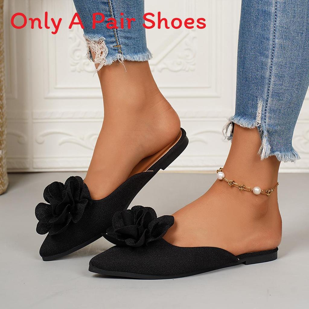 Chaussure d'été légère et décontractée à enfiler pour femme, motif floral
