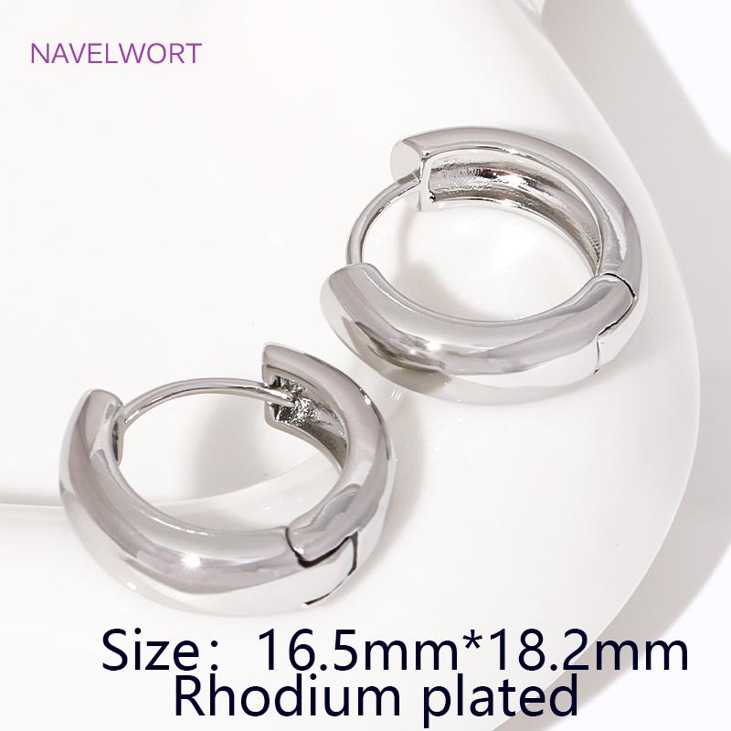 2 Sizes Round Earrings 18K Gold Plated Circle Hoop Earrings,For Women Jewellery Simple Hoop Circle Earring Ladies Party Gift