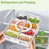 Tragbare Snackbox mit 4/8 Fächern, ideal für Reisen und als Kühlschrank, Aufbewahrungsbox für Lebensmittel, Snack-Organizer, unterteilte Aufbewahrungsbehälter, Salatbox