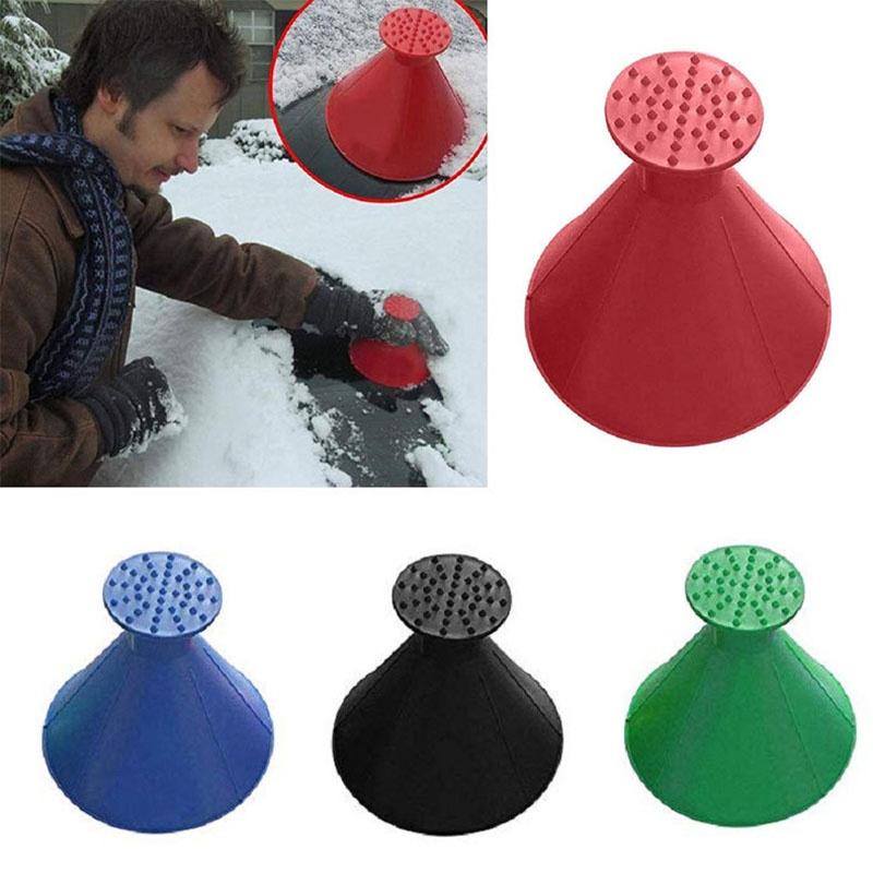 Ice Car Windshield Scraper Tool Cone Shaped Outdoor Round Funnel Remover Snow
