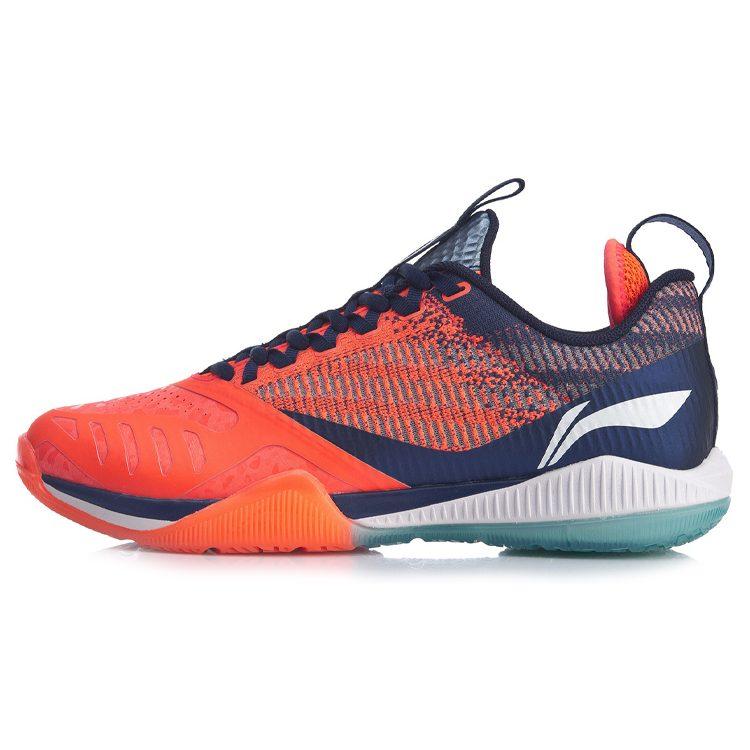 Li Ning Cool Shark 2.0 Atmungsaktiv Dämpfend Niedrig geschnitten Badminton Schuhe Unisex Neon Fruchtrot AYAQ001-3