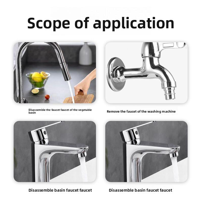 1 PCS Multi-function Faucet Aerator Wrench Spout Loosener Round Pipe Wrench Universal Disassembly Tool Clip