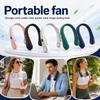 Digital Display Foldable Neck Fan Portable Wearable Personal Fan with Five Adjustable Speed Settings and Rechargeable Battery for Indoor Outdoor Use