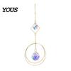 Sun Catcher Pendant Faux Crystal Suncatcher, Colorful Prisms Window Hanging Catcher, Moon Suncatcher Rainbow Maker Chain for Garden Home Decor Star