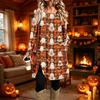 Women's Fashion Printed Round Neck Long Sleeve Dress for Casual Daily Wear