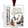 Hanging Christmas Cash Gift Ornament Acrylic Treat Holder Ornament  for Surprise Present